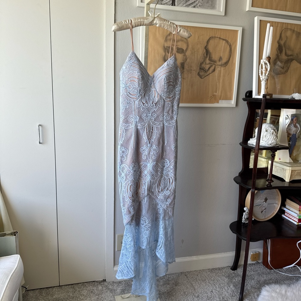 Jarlo Light Blue Lace Dress